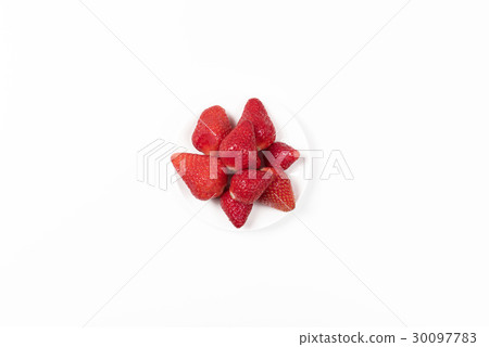 Strawberry in white dish 30097783