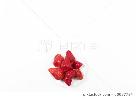Strawberry in white dish 30097784