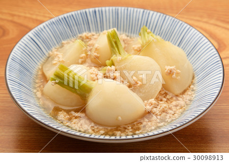 Boiled chicken cooked in savory Boiled chicken cooked in savory 30098913