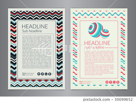 Multipurpose Flyer Layout with curved lines. 30099652