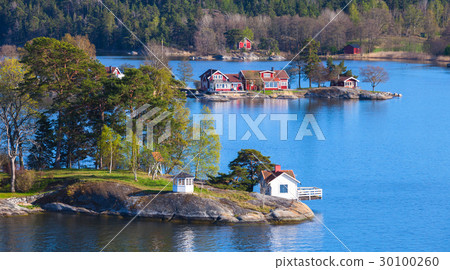 Swedish wooden houses on islands Swedish wooden houses on islands 30100260