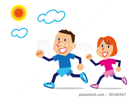Jogging at a couple 30100567
