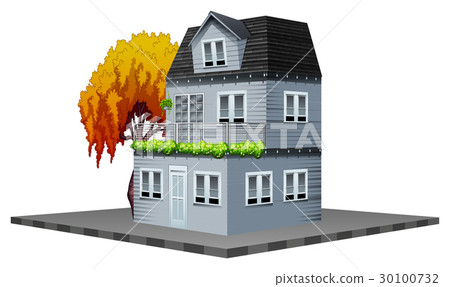 Building design for house painted in gray Building design for house painted in gray 30100732