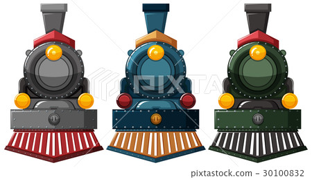 Steam engine designs in three colors 30100832