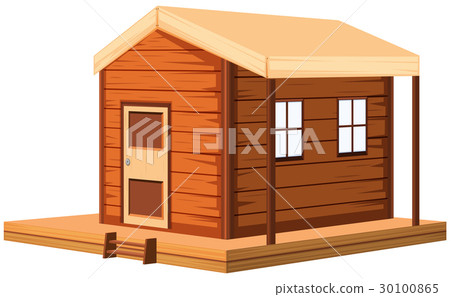 Wooden cottage in 3D design 30100865