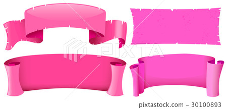 Pink banner templates in four designs Pink banner templates in four designs 30100893
