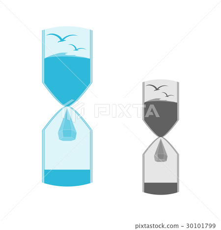 Logo of nature in the hourglass 30101799