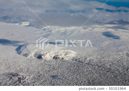 Top view Iceland winter season landscape Top view Iceland winter season landscape 30101964