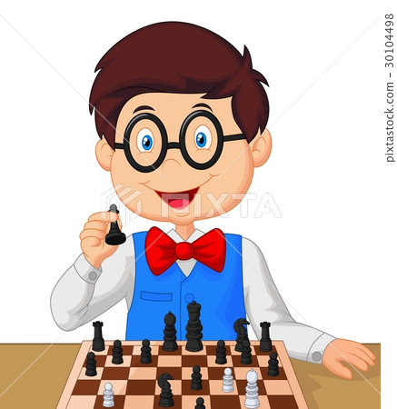 插图素材: little boy playing chess 查看全部