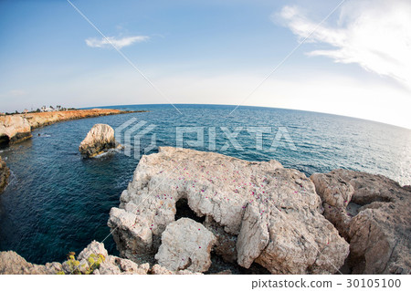 Cyprus - Mediterranean Sea coast. Sea Caves near 30105100