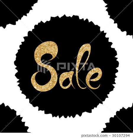 Golden letters sale on black Golden letters sale on black 30107294