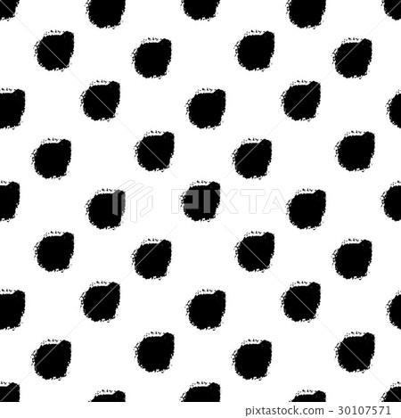 Hand drawn black dots seamless pattern - Stock Illustration [30107571 ...