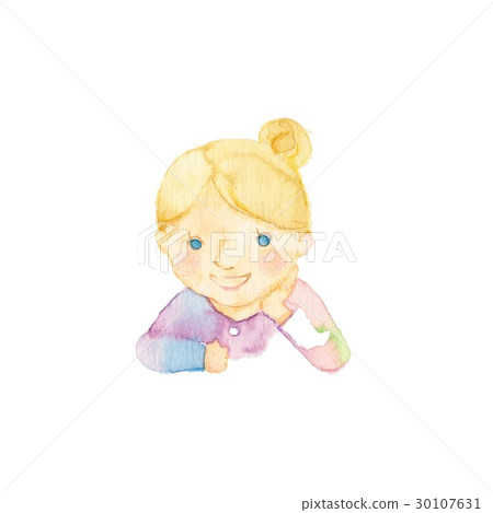 Children of the world, material, Western blond hair girls Children of the world, material, Western blond hair girls 30107631