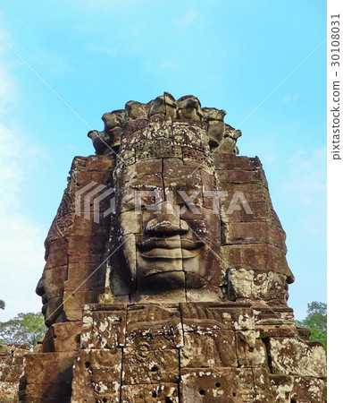 Faces of the Bayon temple in the Angkor Wat Faces of the Bayon temple in the Angkor Wat 30108031