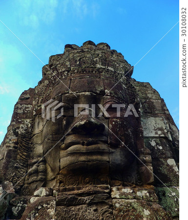 Faces of the Bayon temple in the Angkor Wat Faces of the Bayon temple in the Angkor Wat 30108032