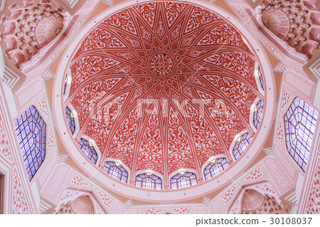 Interior of Pink mosques or Masjid Putra Putrajaya Interior of Pink mosques or Masjid Putra Putrajaya 30108037