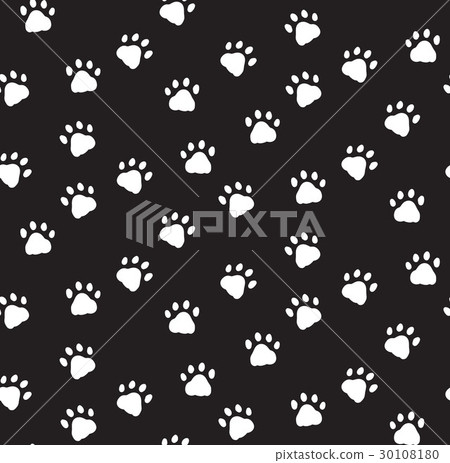 Seamless pattern with black and white cat paws Seamless pattern with black and white cat paws 30108180