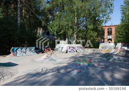 Small self-made skateboarding park 30109198