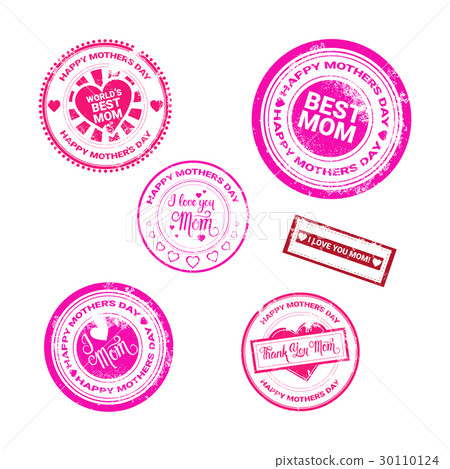 Happy Mother Day, Spring Holiday Greeting Stamp Happy Mother Day, Spring Holiday Greeting Stamp 30110124