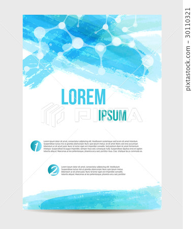 Flyer template with brushed design Flyer template with brushed design 30110321