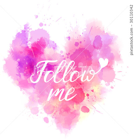 Heart shaped typography background 30110342