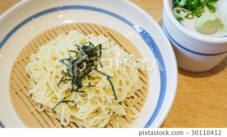 Zaru ramen (Japanese food) in a white bowl. 30110412