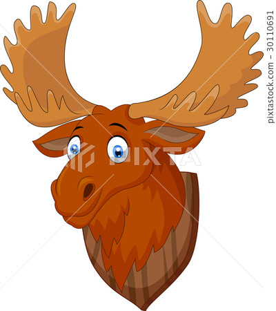Moose head cartoon Moose head cartoon 30110691