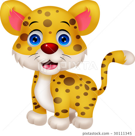 Funny leopard cartoon 30111345