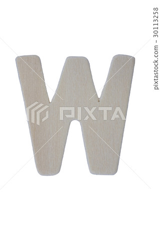Wooden letter W 30113258