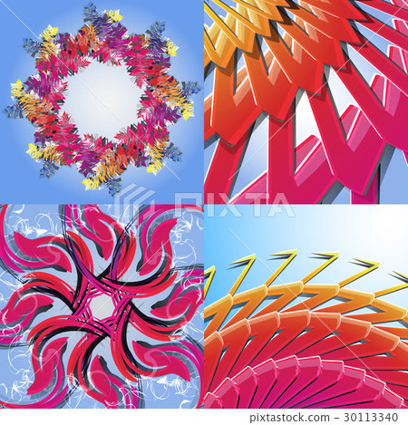 Set of Abstract Rainbow concept background. Vector Set of Abstract Rainbow concept background. Vector 30113340