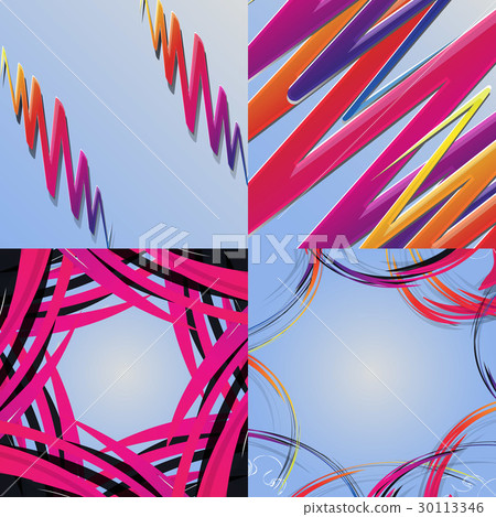 Set of Abstract Rainbow concept background. Vector Set of Abstract Rainbow concept background. Vector 30113346