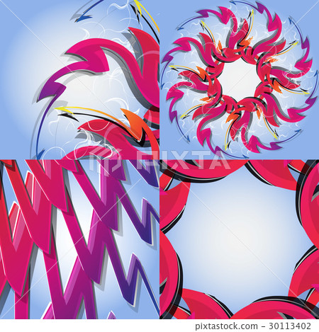 Set of Abstract Rainbow concept background. Vector 30113402