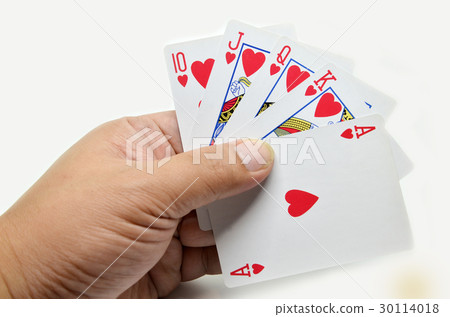 Playing cards in hand Playing cards in hand 30114018