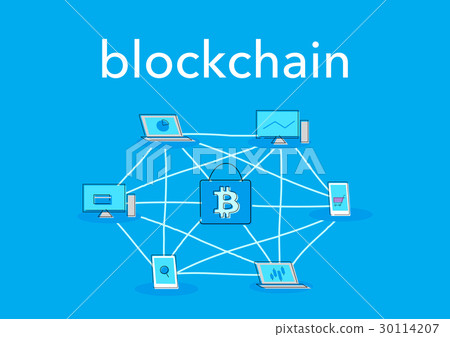 Block chain _ image 30114207