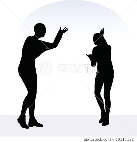 woman in blaming pose on white background 30115158
