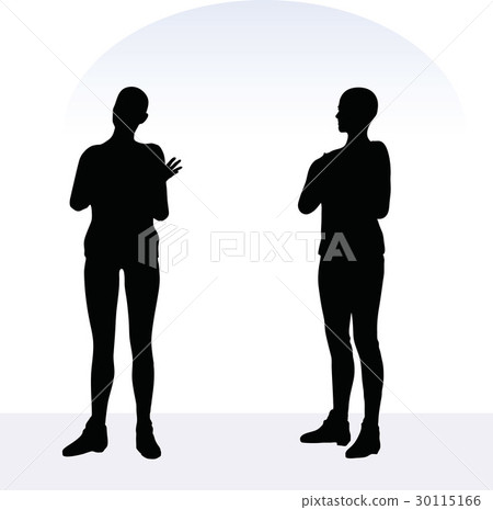 woman in blaming pose on white background 30115166