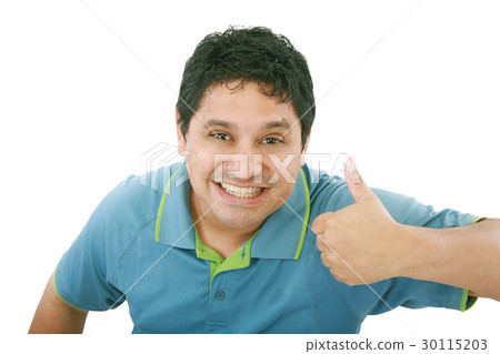 smiling young man with thumbs up smiling young man with thumbs up 30115203