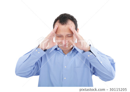 Stressed business man with a headache 30115205