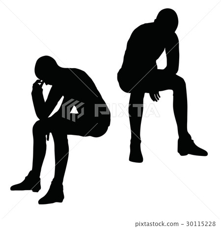 woman in sorrowful pose on white background 30115228