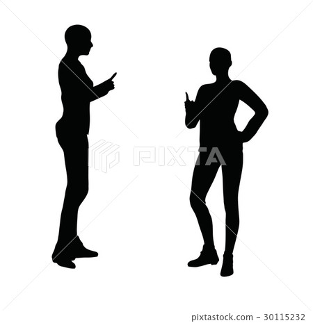 woman in stern pose on white background 30115232