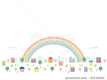 材料 - 城市景觀，彩虹，兒童 30116364