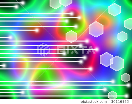 Abstract ray and hexagon Abstract ray and hexagon 30116523