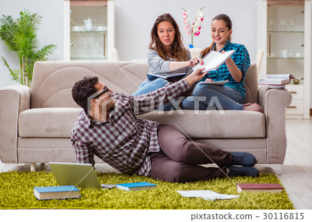 The students preparing for university exams The students preparing for university exams 30116815