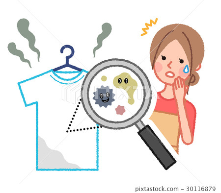 Cause of fishy smell of laundry surprising woman Cause of fishy smell of laundry surprising woman 30116879