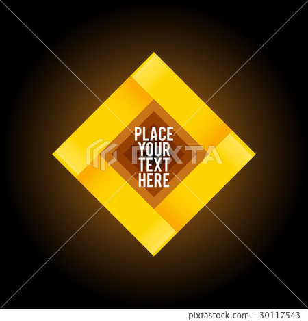 Yellow square shape on dark background Yellow square shape on dark background 30117543