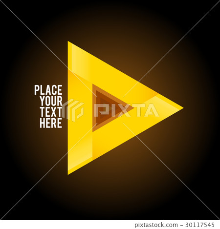 Yellow triangle shape on dark background Yellow triangle shape on dark background 30117545