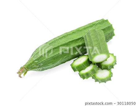 Luffa acutangula isolated on white background Luffa acutangula isolated on white background 30118050