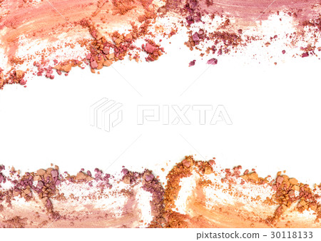 Make up crushed powder color frame on white Make up crushed powder color frame on white 30118133