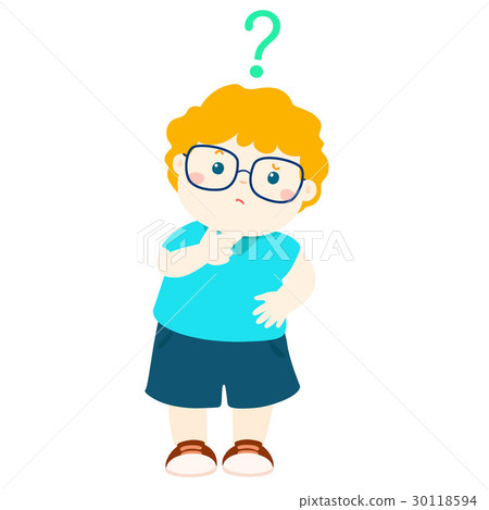 boy blonde hair wear glasses wondering character boy blonde hair wear glasses wondering character 30118594