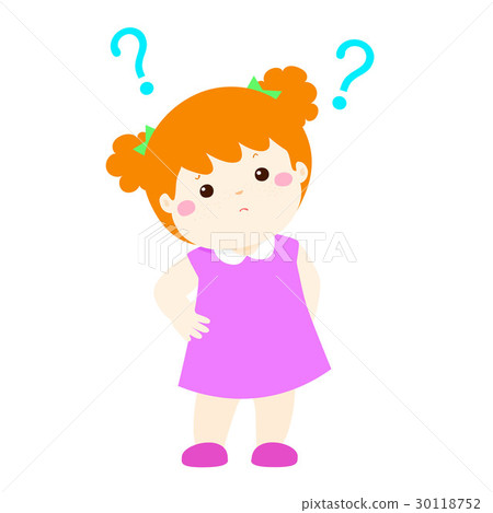 girl copper hair wondering character vector girl copper hair wondering character vector 30118752